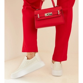 Silberne Plateau-Sneaker von Lori 1