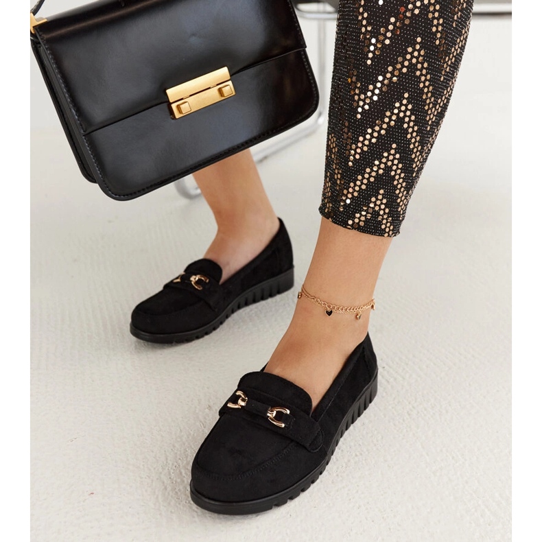 Preußen-Loafer aus schwarzem Wildleder 1