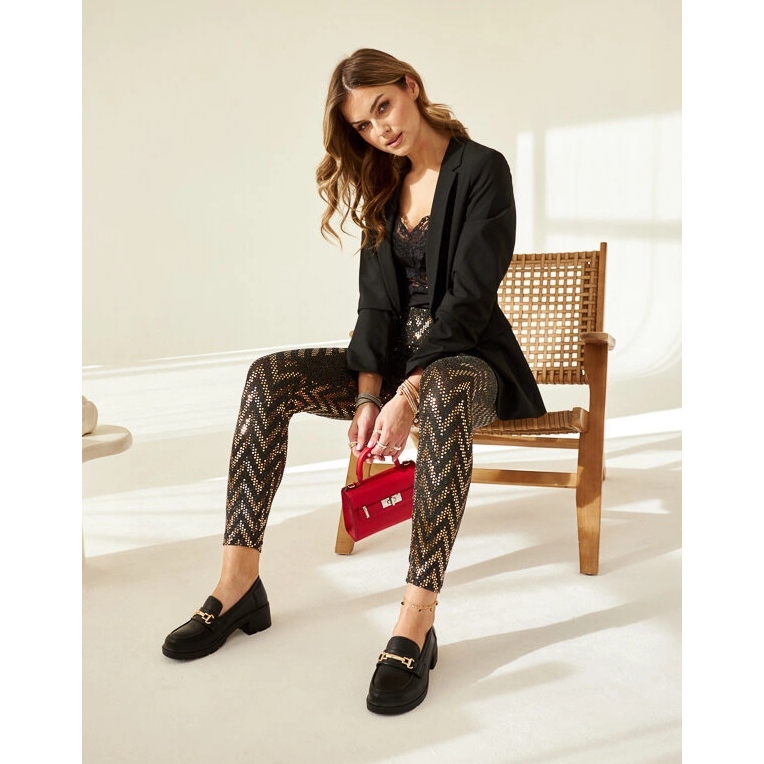 Schwarze Sherie-Loafer mit hohem Absatz 2