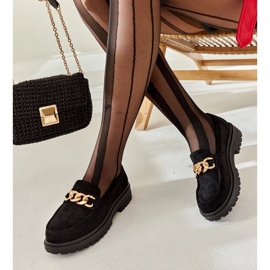 Elenor schwarze Wildleder-Loafer 1