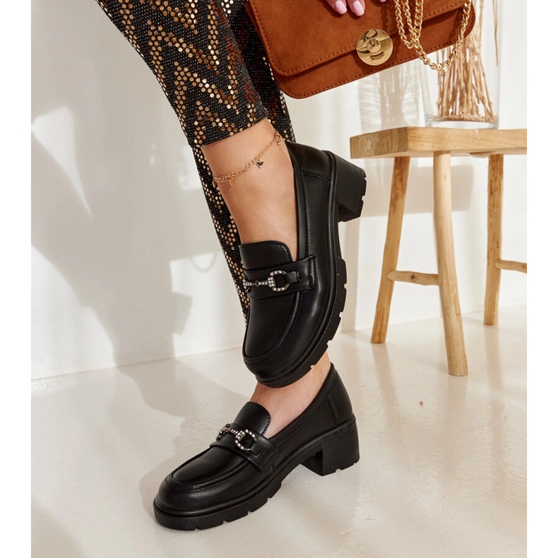 Schwarze Grisel-Mokassins aus Öko-Leder 1