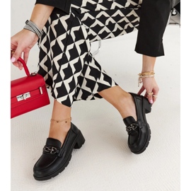 Schwarze Öko-Leder-Loafer von Lyyli 2