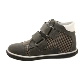 Mädchen Lederschuhe mit weißen Blumen 91904 grauer Bartek 2