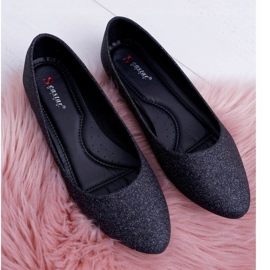 Seastar Damen Ballerinas Glitzer Schwarz Fifi 4