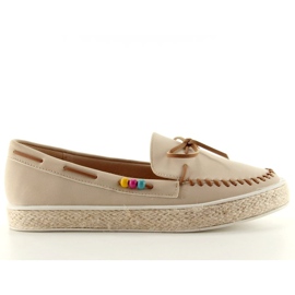 Loafer mit bunten Perlen 2057Beige 2
