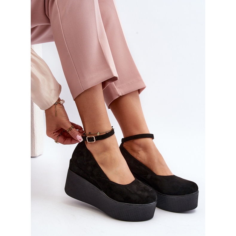Schwarze Malla-Espadrilles für Damen mit Keilabsatz 2