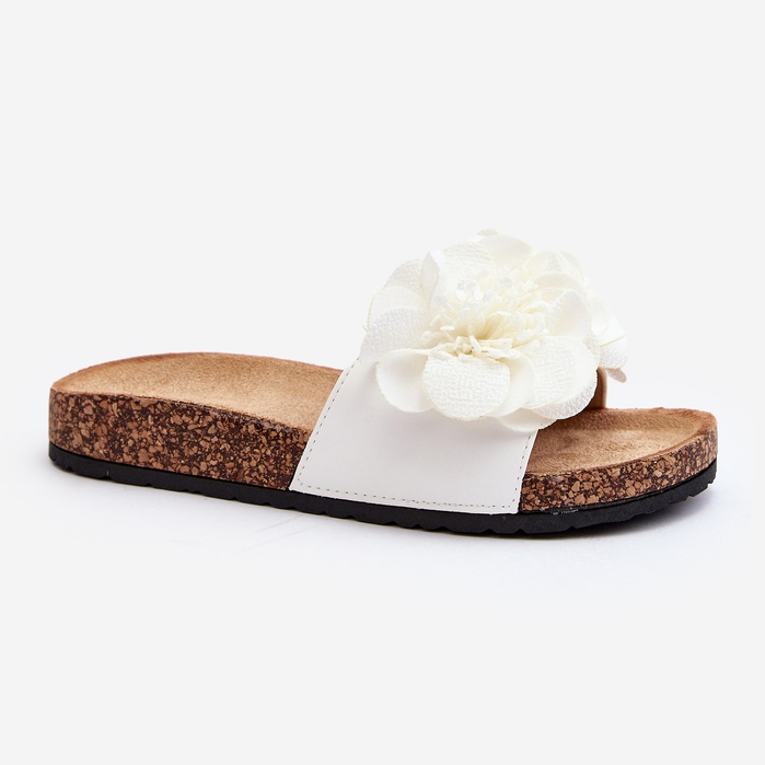 Weiße Blumen-Flip-Flops für Damen von Lulania 1