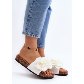 Weiße Blumen-Flip-Flops für Damen von Lulania 2