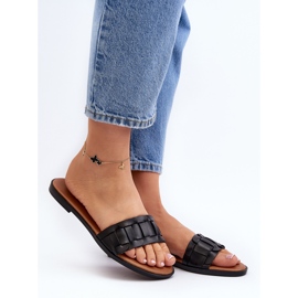 Klassische flache Flip-Flops für Damen in Schwarz von Namrita 2