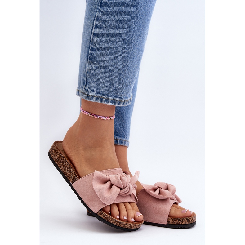 Damen-Flip-Flops mit Schleife, Pink Ezephira rosa 2