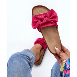 Damen-Flip-Flops mit Schleife, Fuchsia Ezephira rosa 1