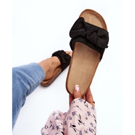 Damen-Flip-Flops mit Schleife, Schwarz Ezephira 1