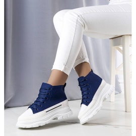Marineblaue Sneaker mit hohem Plateau von Tillys 1