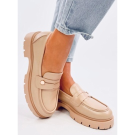 Sidney Khaki Plateau-Loafer beige 2