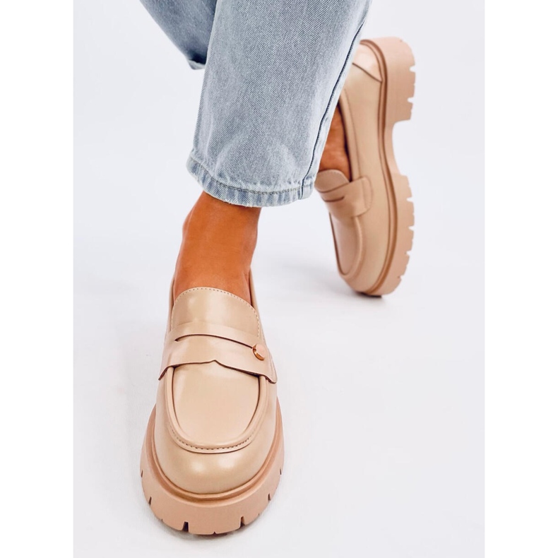 Sidney Khaki Plateau-Loafer beige 1