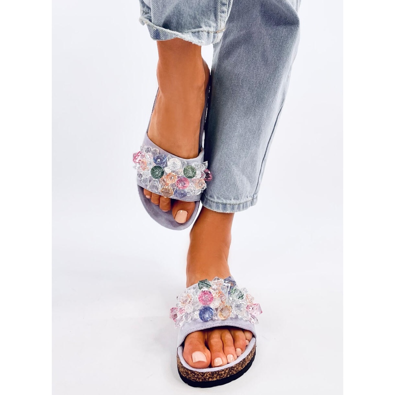 Kork-Flip-Flops mit Maliv Purple-Steinen lila 1