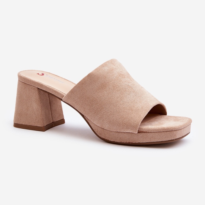Damen Beige High Heel Flip-Flops Bralya 2