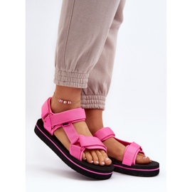 Damen-Plateausandalen Lee Cooper LCW-24-05-2750L Fuchsia rosa 3