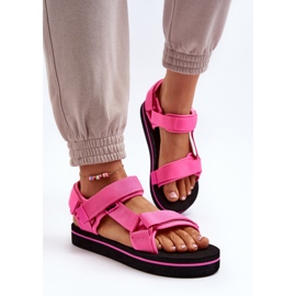Damen-Plateausandalen Lee Cooper LCW-24-05-2750L Fuchsia rosa 5