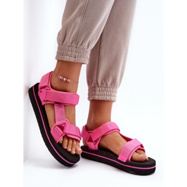 Damen-Plateausandalen Lee Cooper LCW-24-05-2750L Fuchsia rosa 9