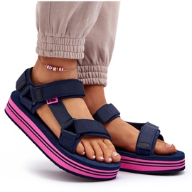 Damen-Plateausandalen Lee Cooper LCW-24-05-2754L Marineblau 9