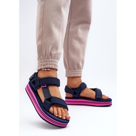 Damen-Plateausandalen Lee Cooper LCW-24-05-2754L Marineblau 3