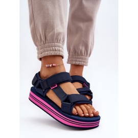 Damen-Plateausandalen Lee Cooper LCW-24-05-2754L Marineblau 5