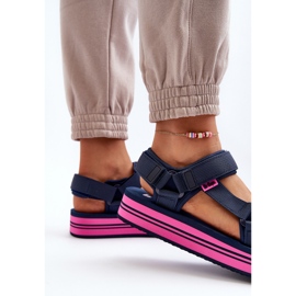 Damen-Plateausandalen Lee Cooper LCW-24-05-2754L Marineblau 6