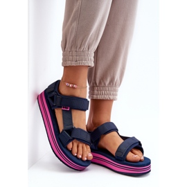 Damen-Plateausandalen Lee Cooper LCW-24-05-2754L Marineblau 8