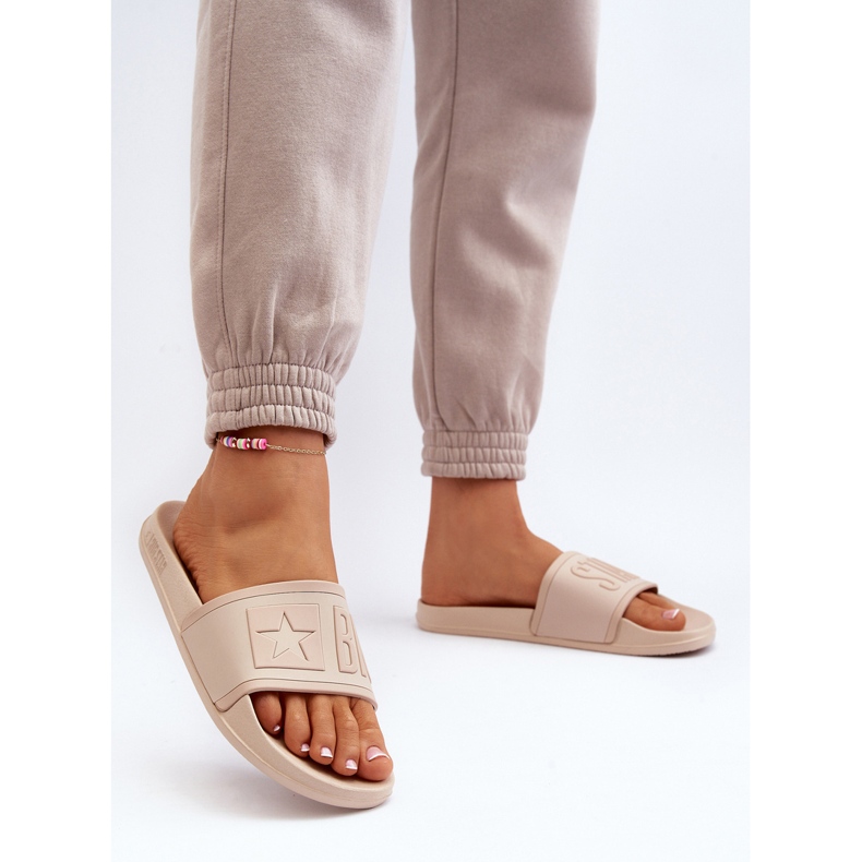 Damen-Flip-Flops Big Star NN274A645 Beige 2