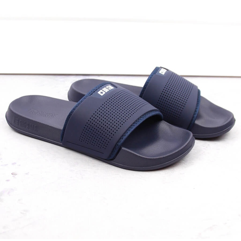 Marineblaue Sport-Flip-Flops für Herren Big Star NN174696 1
