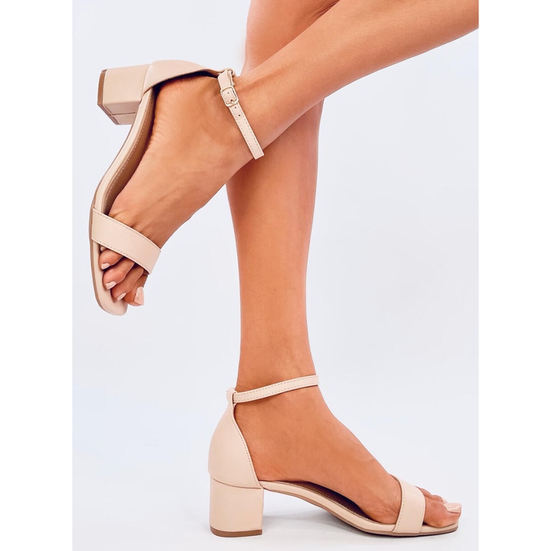 Bronx Beige High-Heel-Sandalen 1