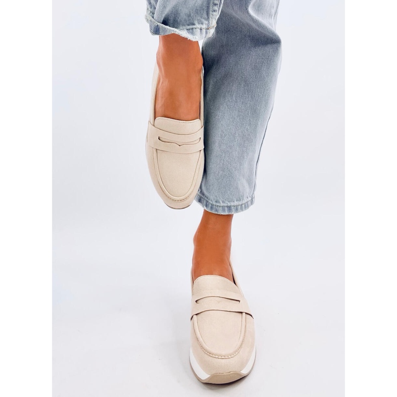 Pacifs Beige Keil-Loafer 1