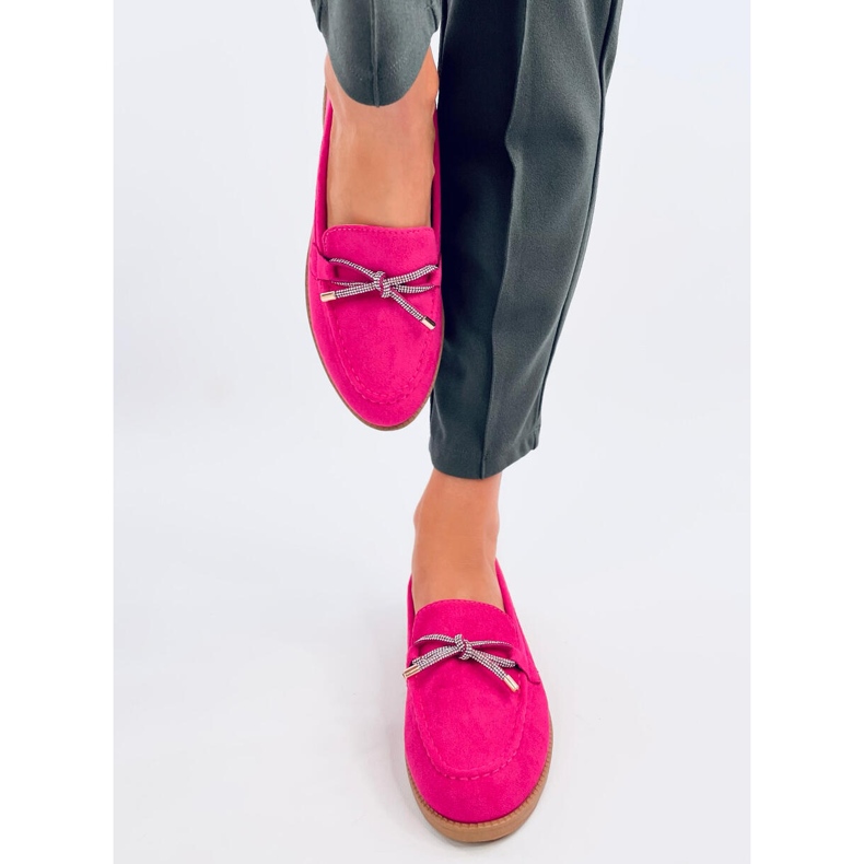 Saras Fuchsia Wildleder-Mokassins für Damen rosa 1
