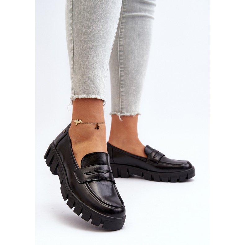 Vinceza Damen-Mokassins aus Öko-Leder in Schwarz von Seravisa 2