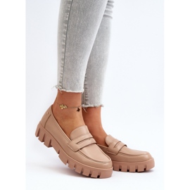 Vinceza Damen-Mokassins aus Öko-Leder Beige Seravisa 2