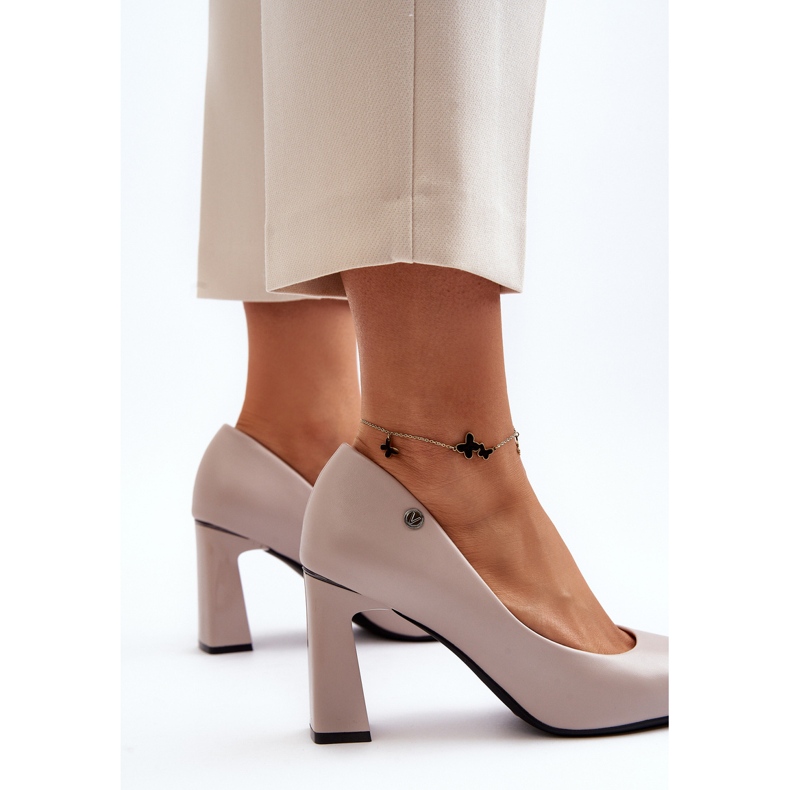 Vinceza Pumps mit hohem Absatz, Öko-Leder, Grau Giseleni 2