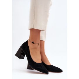 Vinceza Schwarze Alessyndra-Wildlederpumps mit hohem Absatz 2