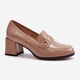 Vinceza Beige Lackpumps mit hohem Absatz Felicijana 2