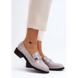 Vinceza Graue Lack-Loafer für Damen von Nerilaja 2
