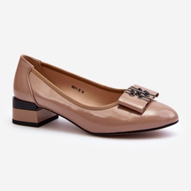 Vinceza Beige Lacklederpumps Ilvanna 2