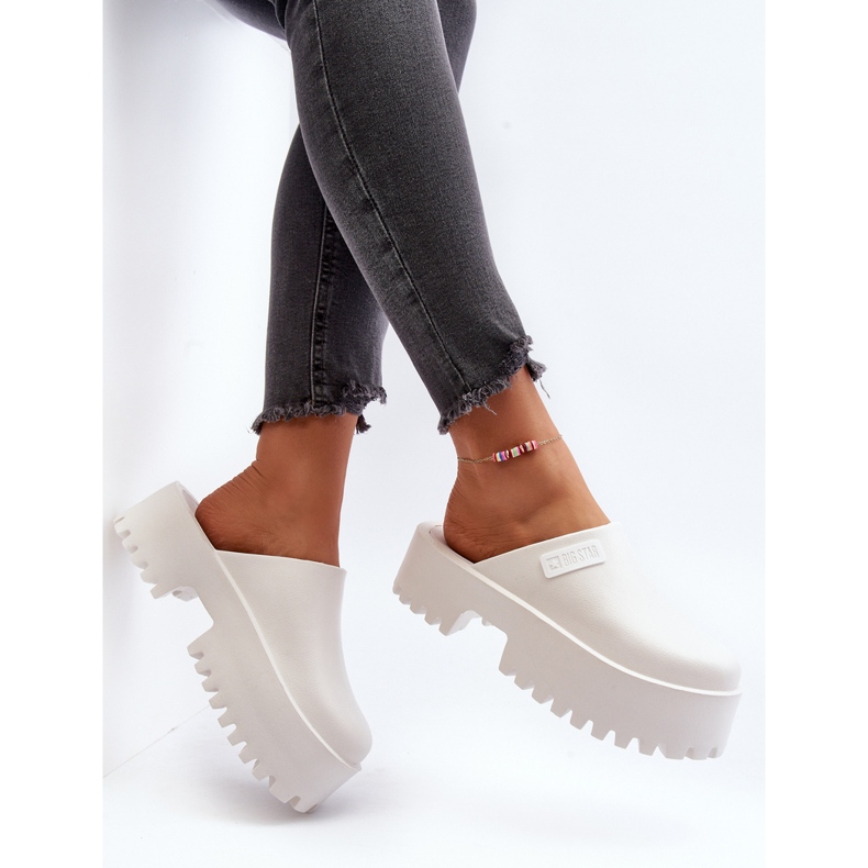 Damen-Flip-Flops mit massiver Sohle Big Star NN274015 Weiß 1