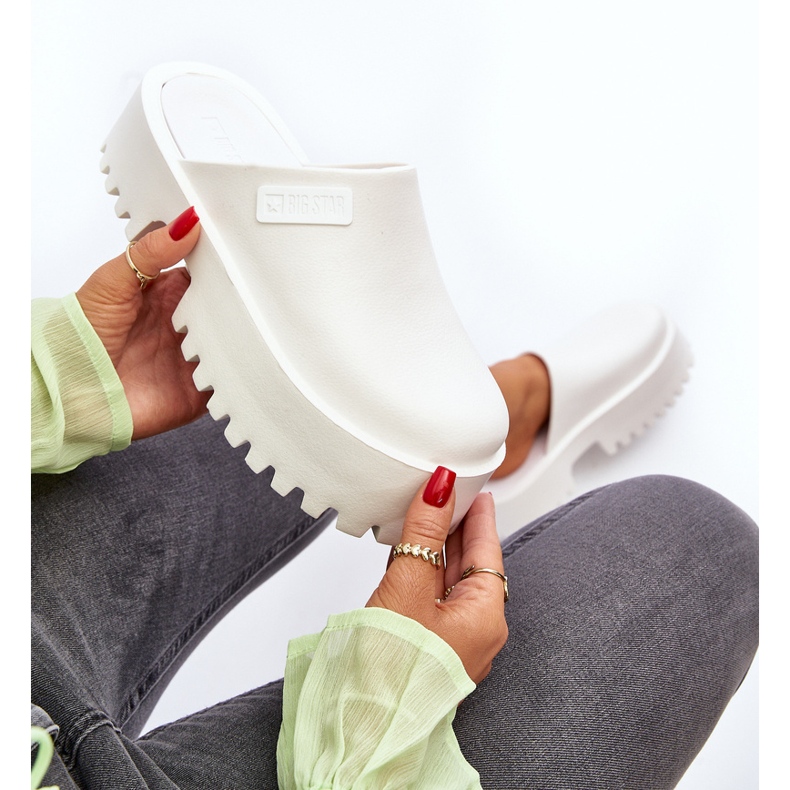 Damen-Flip-Flops mit massiver Sohle Big Star NN274015 Weiß 2