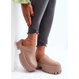 Damen-Flip-Flops mit massiver Sohle Big Star NN274016 Beige 1