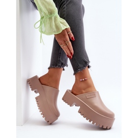 Damen-Flip-Flops mit massiver Sohle Big Star NN274016 Beige 2