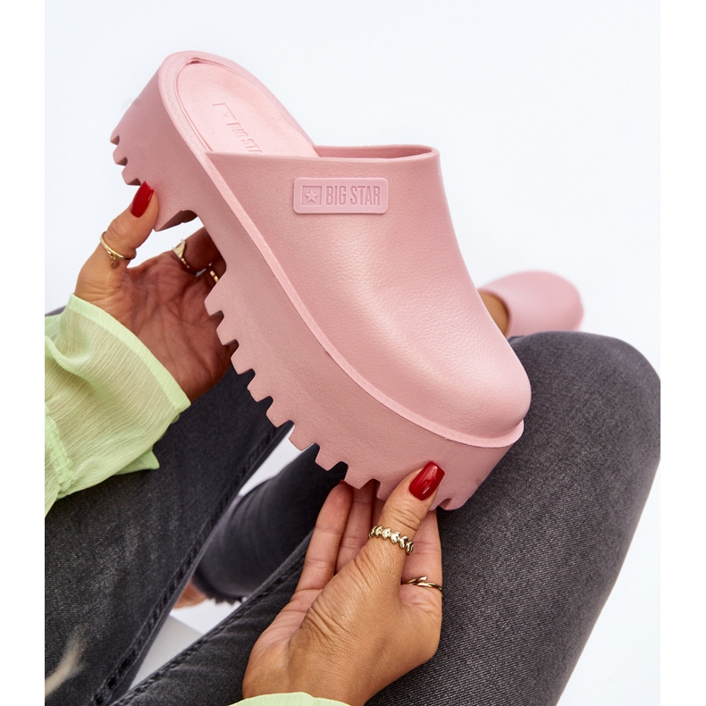 Damen-Flip-Flops mit massiver Sohle Big Star NN274020 Pink rosa 2
