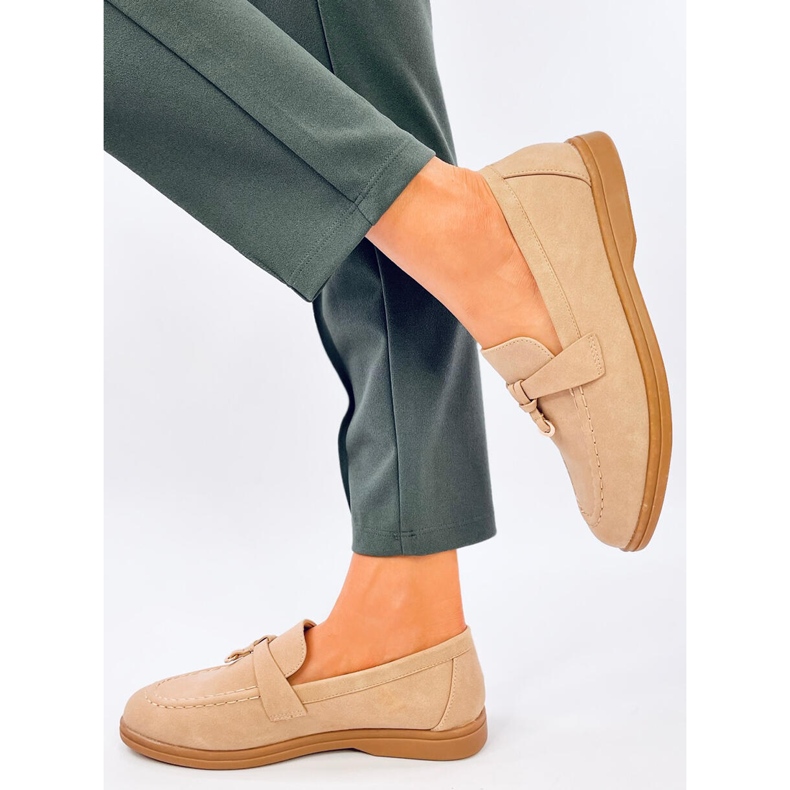 Antonisa Khaki Damenmokassins beige 1