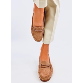 Indische Khaki-Loafer mit Keilabsatz beige 1