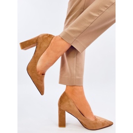 Verizon Khaki Stiletto-Pumps beige 2