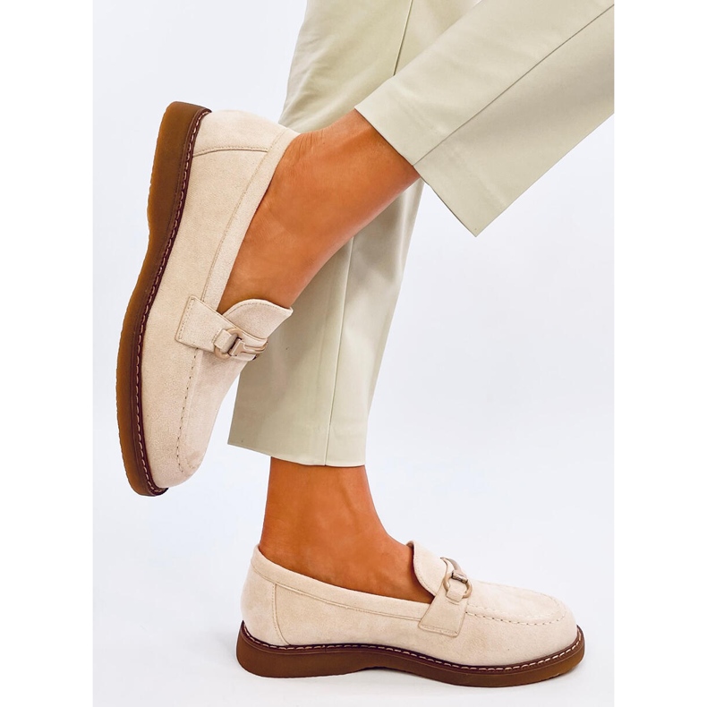 States Beige Wildleder-Mokassins für Damen 2